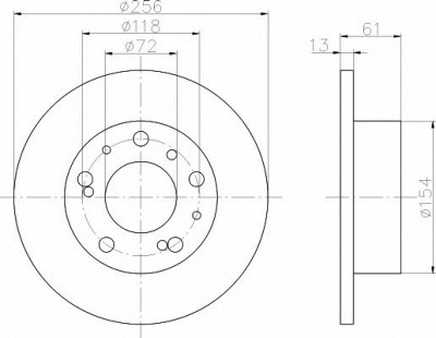 HELLA PAGID 8dd355100701 -  Тормозной диск
